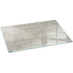 Plaque de sol sous po�le � bois en verre tremp� protection thermique du plancher texture bois clair 120x60 ...