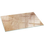 Plaque de sol sous po�le � bois en verre tremp� protection thermique du plancher texture de pierre naturelle ...