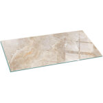 Plaque de sol en verre tremp� sous chemin�e protection parquet et plancher motif pierre naturelle 125x50 ...