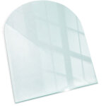 Plaque de verre pour chemin�e pare - �tincelles pour po�le verre tremp� 80x70 cm de sol arc segment� ...