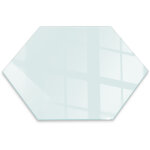 Plaque de verre pour po�le et chemin�e tremp� h40 cm forme polygonale protection thermique r�sistante ...