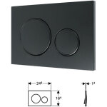 Plaque de commande wc compatible geberit sigma 20 - duofix - design �l�gant noir mat 115. 882. 16. 1