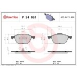 Plaquettes de frein avant brembo p24061