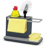 Plastique caddy - rangement / organiseur d'vier avec gouttoir intgr, support pour ponge, brosse, ...