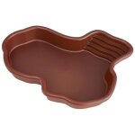 Plat d'alimentation pour tortues reptiles - piscine avec rampe et plateforme - abs vert rectangulaire ...