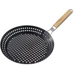 Plat de barbecue rond pliable pour l'extérieur, poêle anti - adhésive pour pique - nique Plat de barbecue rond pliable pour l'extérieur, poêle anti - adhésive pour pique - nique
