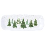 Plat � cake 37 x 14 cm - festive trees - easy life