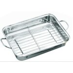 Plat de cuisson en acier avec grille 35 cm kh - 1377 Plat de cuisson en acier avec grille 35 cm kh - 1377