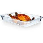 Plat de cuisson en verre allant au four, pour la cuisson au four, forme de r�tissage, 3 l