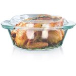 Plat de cuisson en verre allant au four, rtissoire, 1, 27 l