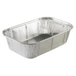 Plat � gratin rigide en aluminium avec capacit� de 1650 ml - 254 x 160 x h. 60 mm - pratique pour cuisson, ...