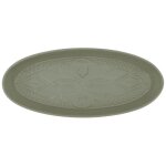 Plat ovale en faence 'sienna' 41cm vert olive