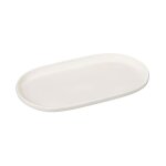 Plat de prsentation ovale  nora  30cm blanc