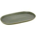 Plat de pr�sentation terre inconnue vert kaki l31xp17, 5xh2, 6cm - atmosphera cr�ateur d'int�rieur