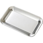 Plat de service carr� en acier inoxydable, plateau � vaisselle, assiette � barbecue, couleur argent�e, ...