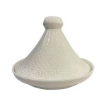 Plat  tajine en porcelaine 'cllia' 25cm blanc