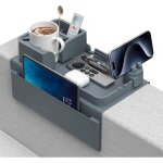 Plateau antid�rapant pour accoudoir de canap�, organisateur de canap� en silicone avec porte - gobelet, ...
