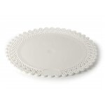 Plateau blanc tress 40 cm assiette ronde sous sucreries hors d'oeuvres transport