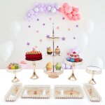 Plateau  gteaux en acier inoxydable plateau  gteaux cake stand support  gteaux rond pied cake plate ...