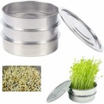 Plateau de germination en acier inoxydable avec tamis en mtal tamis  cresson bol  graines pour la ...