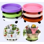 Plateau de jardinage en plastique pour pots de fleurs, support de base avec / sans roulettes