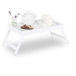 Plateau de lit bambou blanc