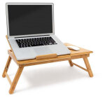 Plateau de lit en bambou avec onglet lecture