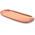 Plateau de petit - d�jeuner ovale en acier inoxydable multicolore, style or rose, pour cuisine