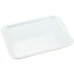 Plateau en plastique plateau de service en plastique blanc plateau de service rectangulaire plateau de ...