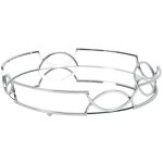 Plateau rond miroir argent� �30cm