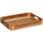 Plateau de service en bois  acacia  40cm marron