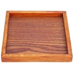 Plateau de service en bois, petit bois carr� plaque � th� bois plaque de caf� plateau de collation pour ...