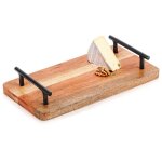 Plateau de service en bois avec poignees 30x155 cm