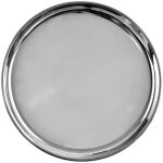 Plateau de service rond en acier inoxydable pour snacks et sandwichs