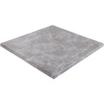 Plateau de table carr� stratifi� 60 x 60 cm marbre gris
