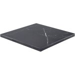Plateau de table carr stratifi 60 x 60 cm marbre noir
