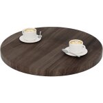Plateau de table rond 60 cm en bois naturel pour table basse ronde ou de chevet paisseur : 40 mm couleur ...