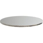 Plateau de table rond en agglom�r� et inox 70 cm