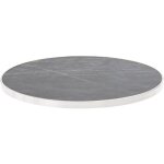 Plateau de table contreplaqu revtement stratifi marbre noir / argent