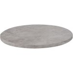 Plateau de table rond en mélaminé 60 cm béton ciré Plateau de table rond en mélaminé 60 cm béton ciré