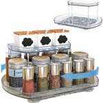 Plateau tournant epices, pivotante à 360°, rangement epices cuisine organisateur à 2 niveaux, porte etagere ... Plateau tournant epices, pivotante à 360°, rangement epices cuisine organisateur à 2 niveaux, porte etagere ...