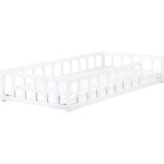 Plateforme de lit enfant avec sommier  lattes 90 x 200 cm avec en bois de pin blanc meymac