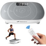 Plateforme vibrante fitness mini, gris, 11 niveaux, tlcommande, cran led, moteur silencieux, compacte, ...