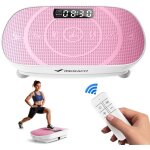 Plateforme vibrante fitness mini, rose, 11 niveaux, tlcommande, cran led, moteur silencieux, compacte, ...