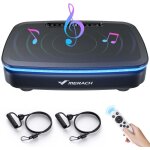 Plateforme vibrante motoris�e, 7 programmes, 99 vitesses, t�l�commande, bluetooth, �cran led, antid�rapant, ...