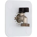 Platine sortie cloison pour �quipement sanitaire - platine encastrable - habillage per 12 - double sortie ...