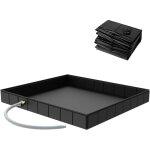 Pliable base de douche, 104x104x13cm grand receveur de douche portable avec drain, base de douche de ...