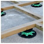 Plot terrasse bois r�glable 80 � 140 mm - jouplast - carton de 11 plots