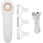 Plucheur �lectrique portatif usb rechargeable fruits l�gumes �plucheur avec 3 t�tes de coupe pour la ...