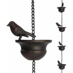 Pluie pour goutti�res, 2, 4 cha�ne d'eau pluie en m�tal, pluie avec crochet et 8 oiseaux pour �vacuer ...